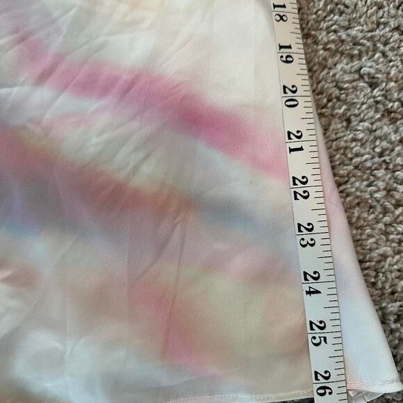 Express Cowl Neck Multi-Colored Slip Dress Women’s Medium Satin Party Dress - Picture 5 of 5